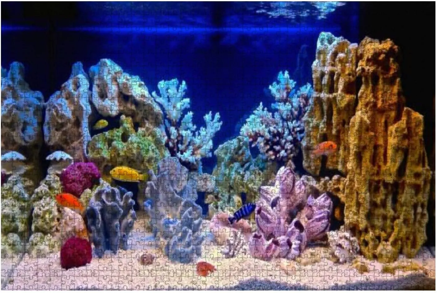 Jigsaw Puzzles 500 Pieces for Adults Kids - Freshwater aquarium decorated a pseudo marine style Large Puzzles Pieces Fit Together Educational Intellectual Fun Game