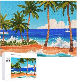 Jigsaw Puzzles for Adults 500 PCS Jigsaw Puzzle Stamped Fish Motif Wooden Puzzle Artistic Decorations Leisure Puzzle Challenging Puzzle Perfect for Game Nights