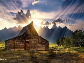 Jigsaw Puzzles 500 Pieces for Adults Puzzle Moulton Barn on Mormon Row Grand Teton National Park Barn Wyoming for Home Decor Room Decor