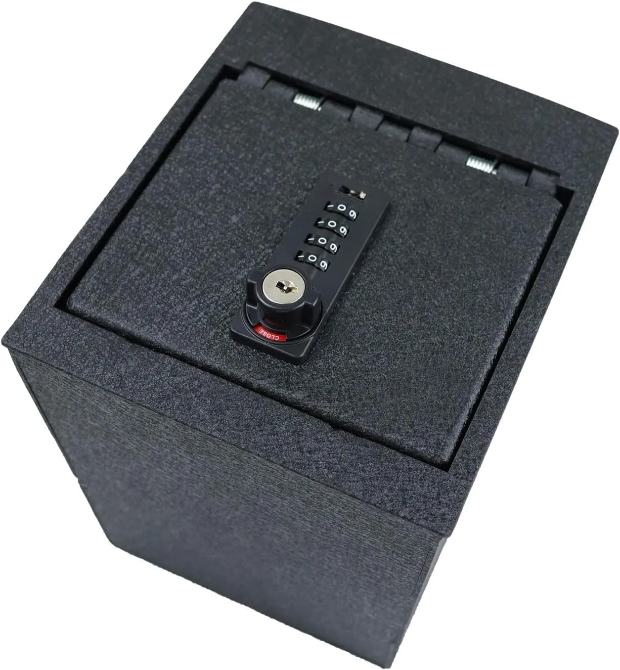 JIKE Center Console Gun Safe - Console Gun Vault Compatible with GMC Arcadia 2017-2023, High Security Armrest Lock Box with 4-digit Lock with Password Retrieval Key