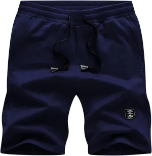 JMIERR Mens Cotton Sweat Shorts with 3 Pockets Workout Lounge Jogger Athletic Shorts 7 inch Inseam Running Shorts