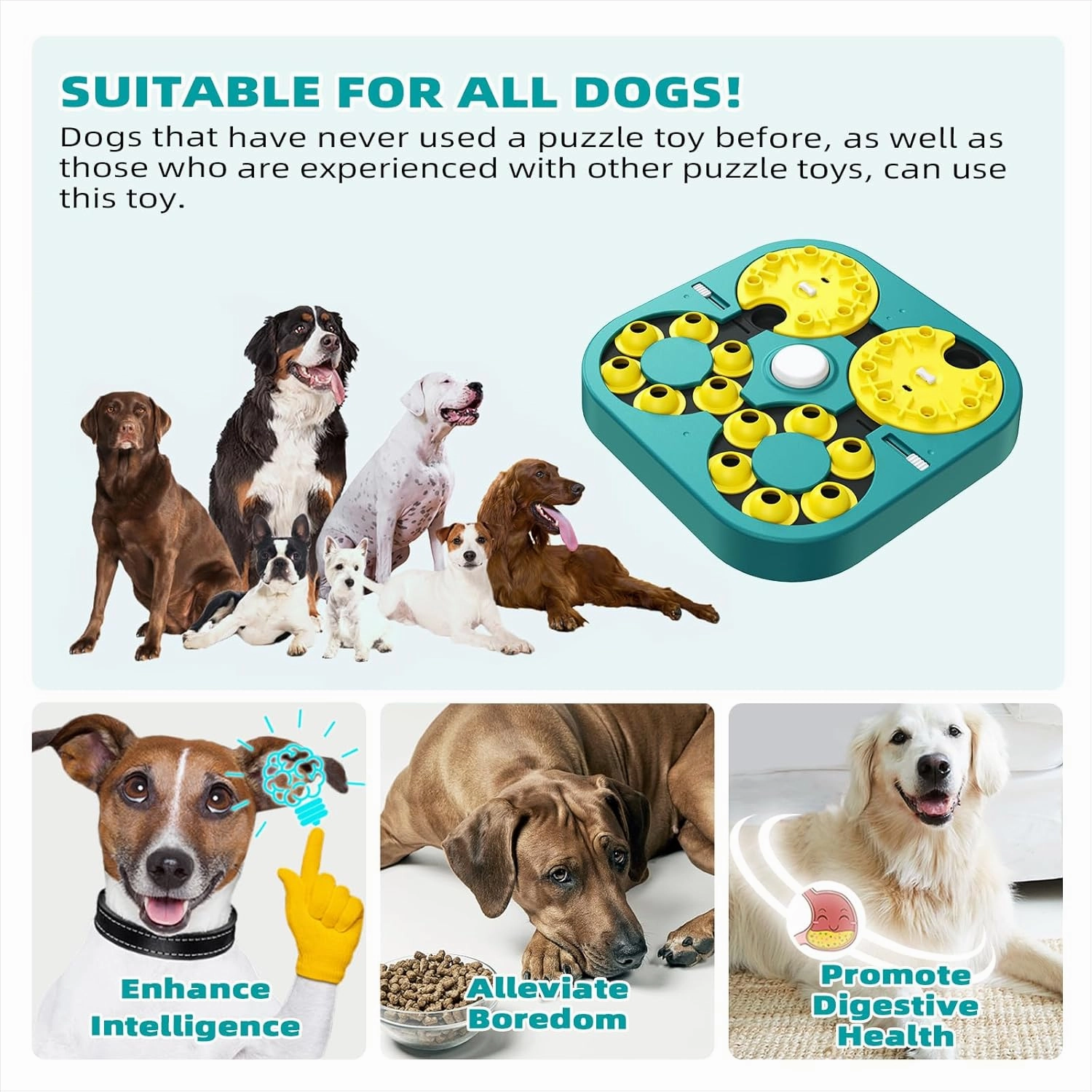 KADTC Advanced Puzzle Toys for Smart Small/Medium/Large Dog Level 5 in 1 Expert Difficult Challenging Interactive Puzzles Toy Cognitive Intelligence Training Brain Mental Stimulation Mind Games