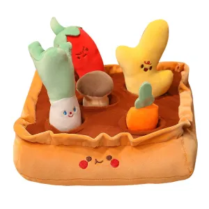 Kawaii Pull Vegetables Pets Dog Cat Chew Plush Toy