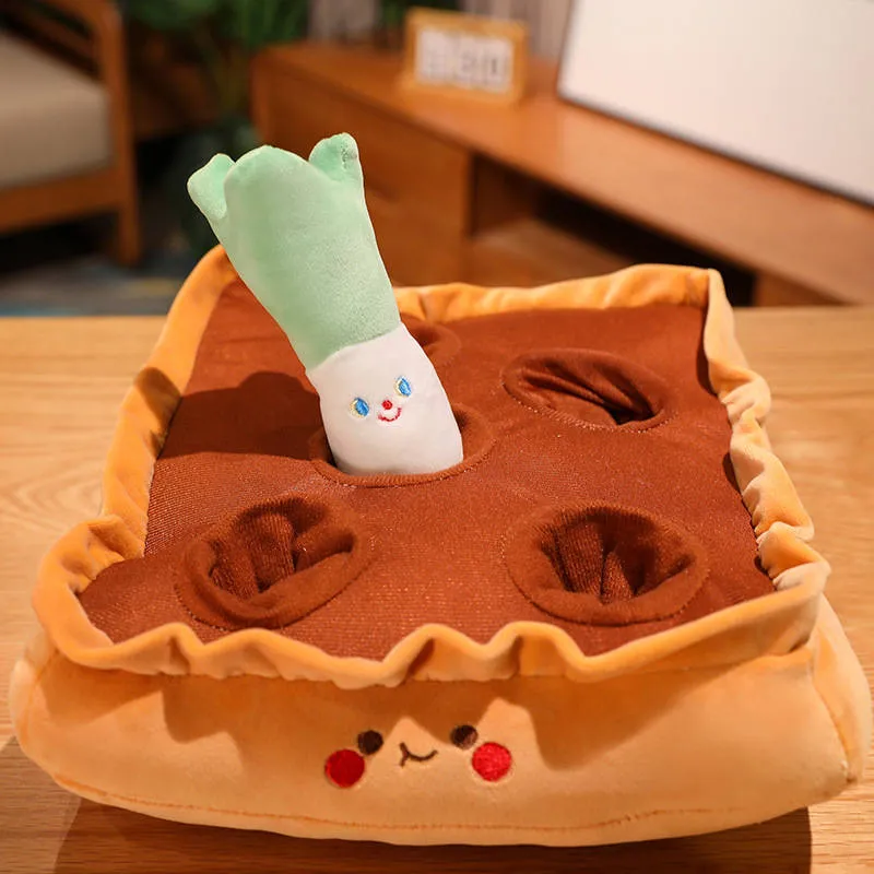 Kawaii Pull Vegetables Pets Dog Cat Chew Plush Toy