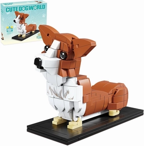KAZI Corgi Dog Building Toys Set - Corgi Gifts for Corgi Lovers - Ideal Toy Corgi Kit for Boys and Girls 8-12,Home Decor,Party Favors