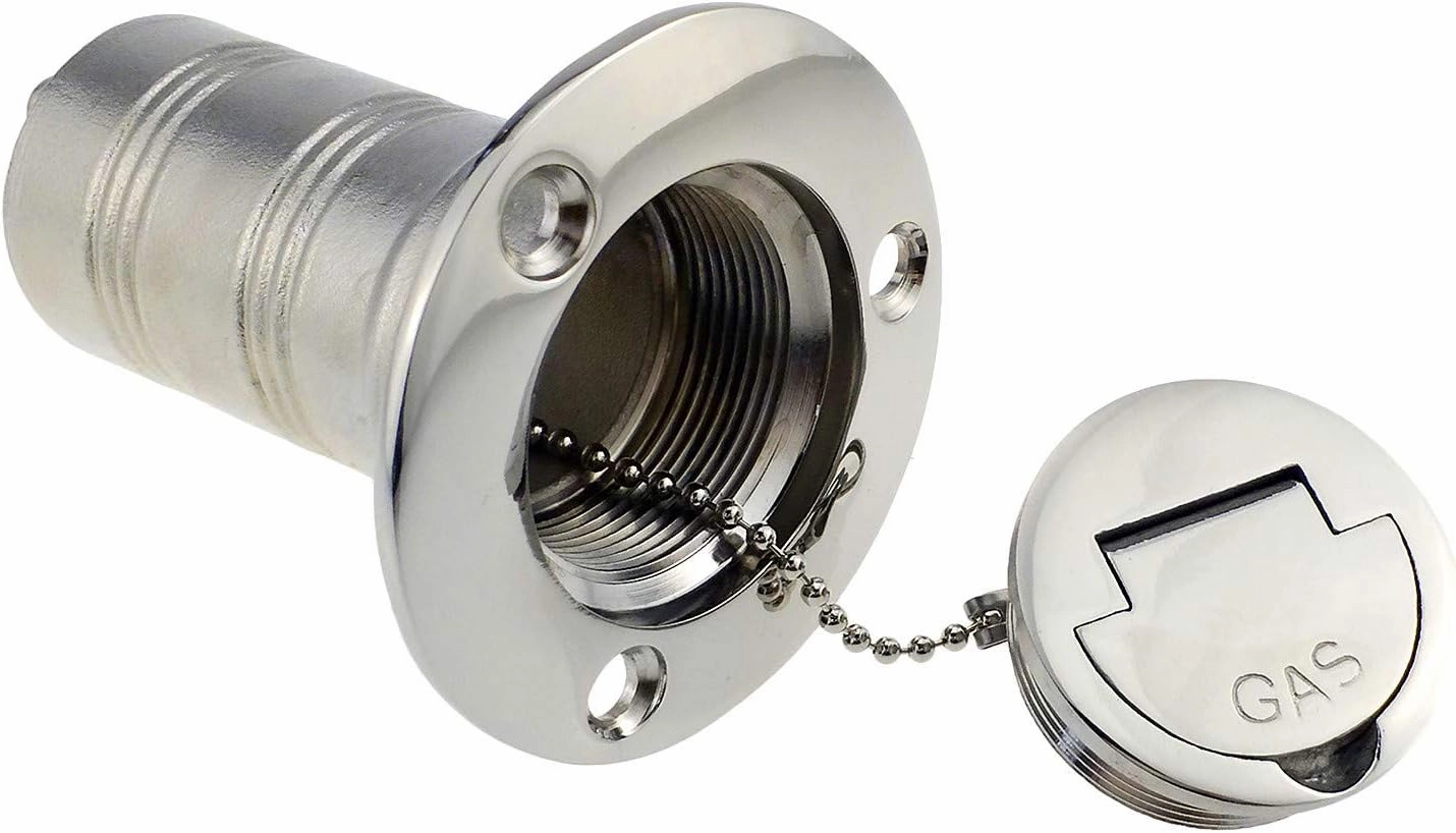 keehui Mirror- Polished 316 SS for 2''(50MM) Marine Boat Yacht Caravan Water Tank Deck Fill/Filler with Keyless Cap