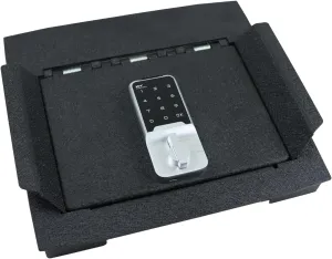 KEREN Center Console Gun Safe - Console Gun Vault Compatible with Ford F250 Super Duty 2023-2025, High Security Armrest Lock Box with Electronic Keypad Lock