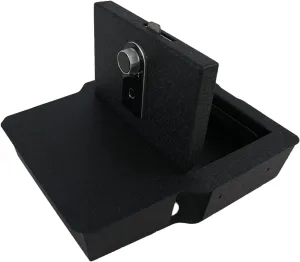 KEREN Underseat Center Console Gun Safe - Console Gun Vault Compatible with Dodge Ram 1500/2500/3500 2020-2024, High Security Armrest Lock Box with Fingerprint Lock with Key