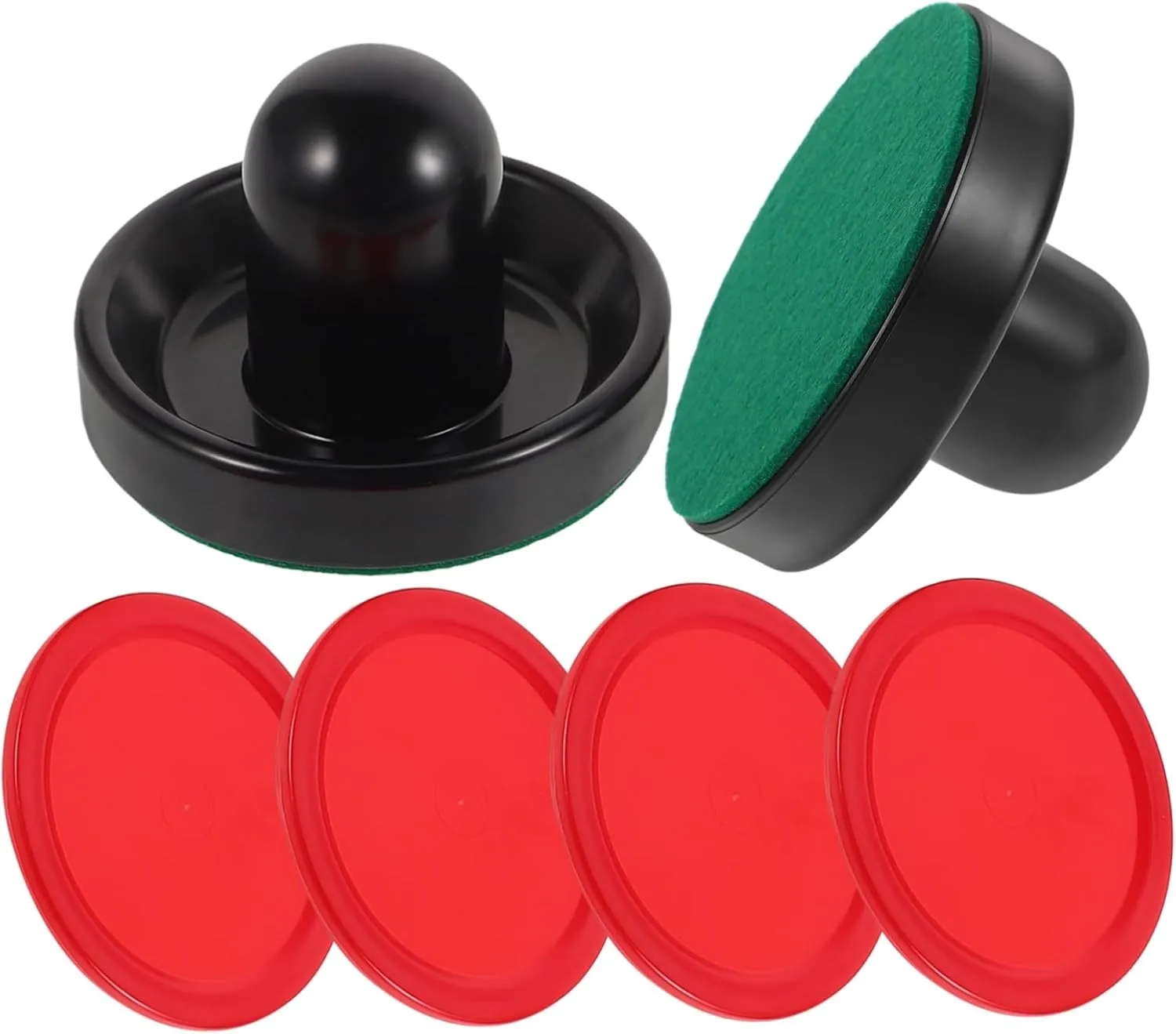 KICHOUSE Air Hockey Pushers Set Durable Paddles for Includes Handles Balls Accessories for Air Hockey Tables Games