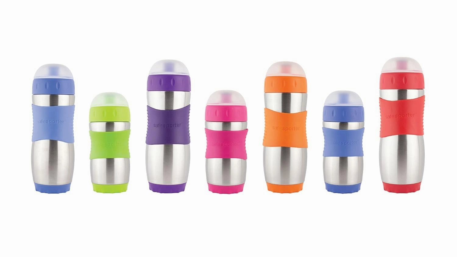 Kid Basix Safe Sporter | Lunch & Sport Stainless Steel Water Bottle | Easy Pull Spout | Mud Cap|Dishwasher Safe |Holds 16 Oz. | Sea Green