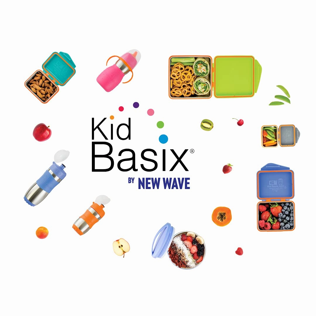 Kid Basix Safe Sporter | Lunch & Sport Stainless Steel Water Bottle | Easy Pull Spout | Mud Cap|Dishwasher Safe |Holds 16 Oz. | Sea Green