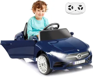 Kids Electric Cars for Toddler Ride On with Parent Remote Control Vehicles for Girl and Boy Ride in 12V Battery Power 4 Wheels Mercedes Benz Big Toys Baby Toddler Car Music Light 3 Speed(Blue)
