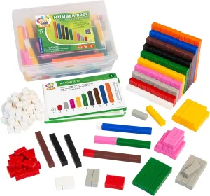 Kids First Math: Number Rods Math Kit w/Activity Cards | Develop Skills in Counting, Sorting, Sequencing, Graphing, Measuring & More | Visual Hands-on Math for at-Home or Classroom Learning, Ages 3 