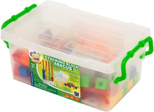 Kids First Math: Stacking Block Abacus Math Kit w/ Activity Cards | Develop Skills in Counting, Sorting, Subtraction, Addition & More | Visual Hands-on Math for At-Home or Classroom Learning, Ages 3 