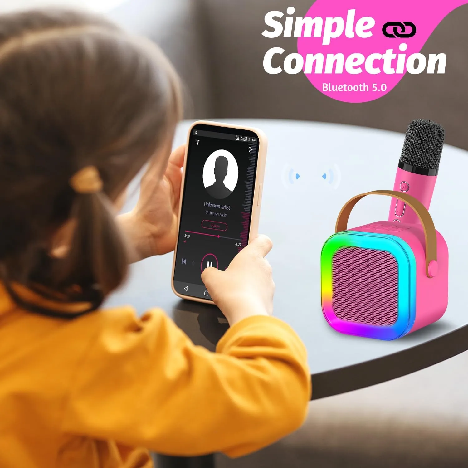 Kids Karaoke Microphone Machine Toy, 4-12 Years Old Girls Christmas Birthday Gift for Girls, Karaoke Toys Gifts for Girls Ages 4, 5, 6, 7, 8, 9, 10, 12  Year Old Birthday Party. (Red-02)