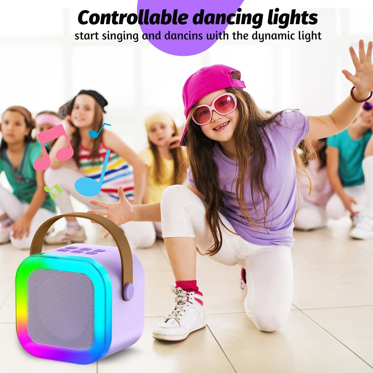 Kids Karaoke Microphone Machine Toy, 4-12 Years Old Girls Christmas Birthday Gift for Girls, Karaoke Toys Gifts for Girls Ages 4, 5, 6, 7, 8, 9, 10, 12  Year Old Birthday Party.