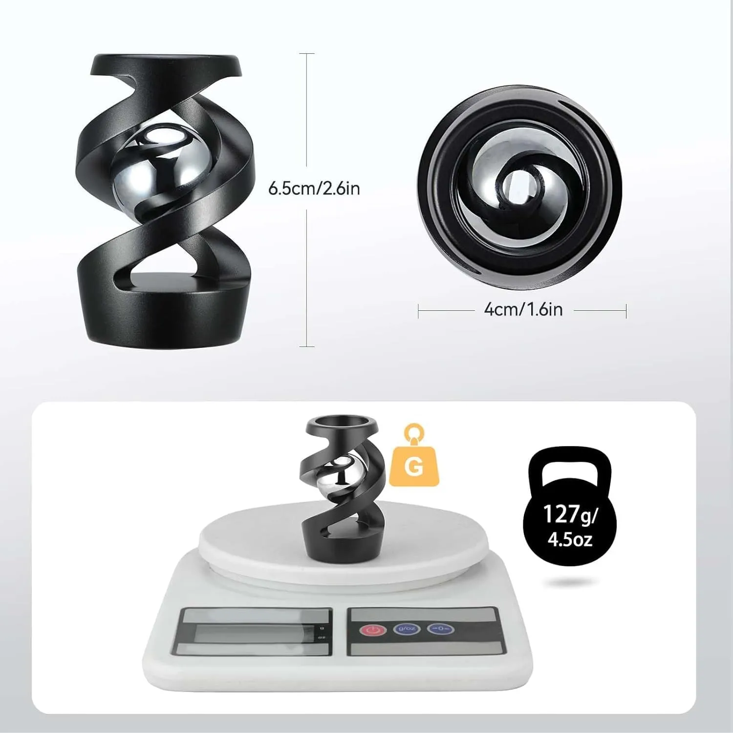Kinetic Desk Toys - Kinetic Desktop Fidget Spinner Toys for Stress & Anxiety Relief, Desk Fidgets for Adults with ADHD, Office Desk Gadget Gift for Adults/Kids