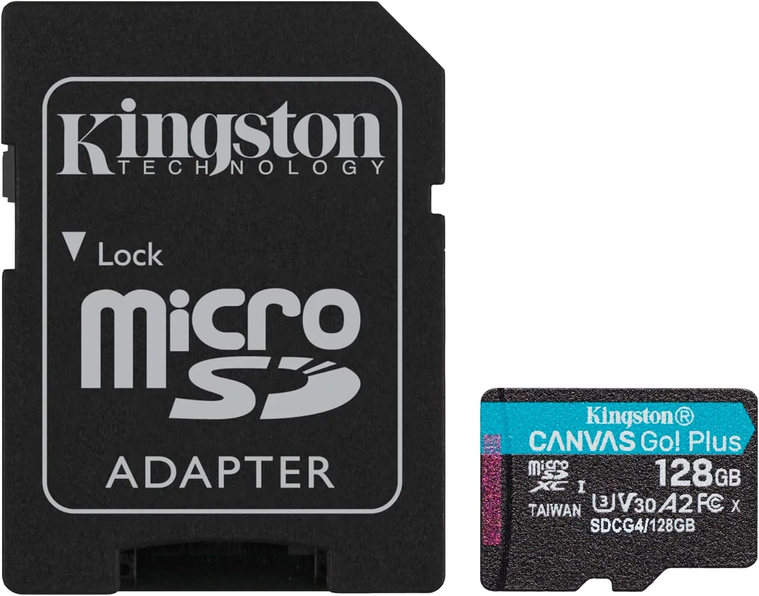 Kingston Canvas Go Plus 128GB microSD Card | Up to 200MB/s | Class 10, UHS-I, U3, V30, A2 | SDCG4/128GB