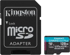 Kingston Canvas Go Plus 128GB microSD Card | Up to 200MB/s | Class 10, UHS-I, U3, V30, A2 | SDCG4/128GB