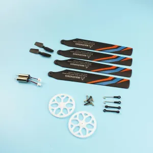 KingVal Replacement Main Propeller Gear Tail Motor Blade Pull Rod RC Parts Combo Compatible with WLtoys XK K127 RC Helicopter