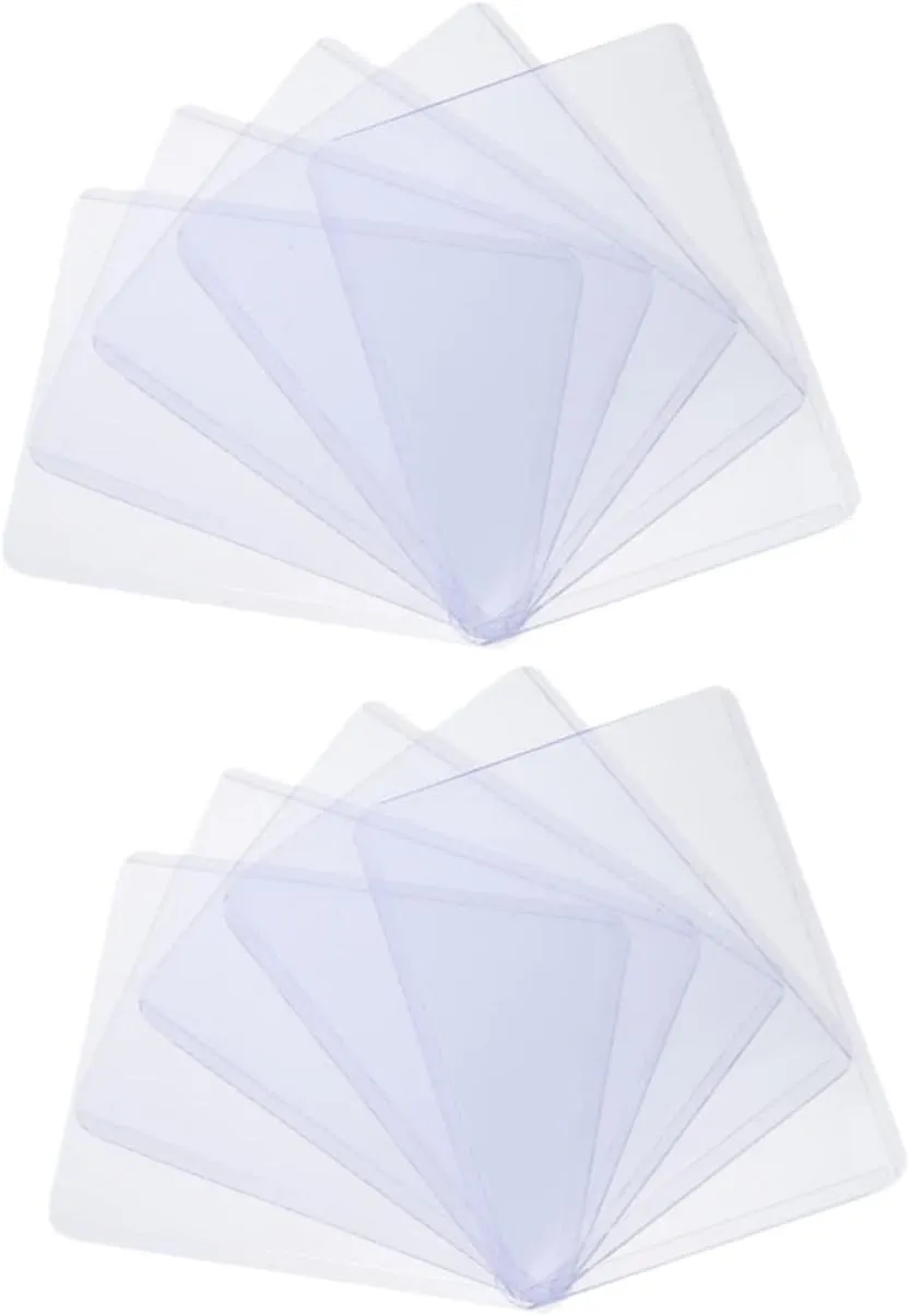 Kisangel 50Pcs Transparent Playing Card Sleeves Game Card Covers Flexible Protection for Board Game and Photos Lightweight Portable Storage