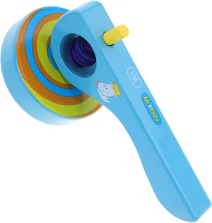 Kisangel Pull String Top Gyroscope Boys and Girls Toy Handle Wooden Educational Preschool Toy for Toddlers Random