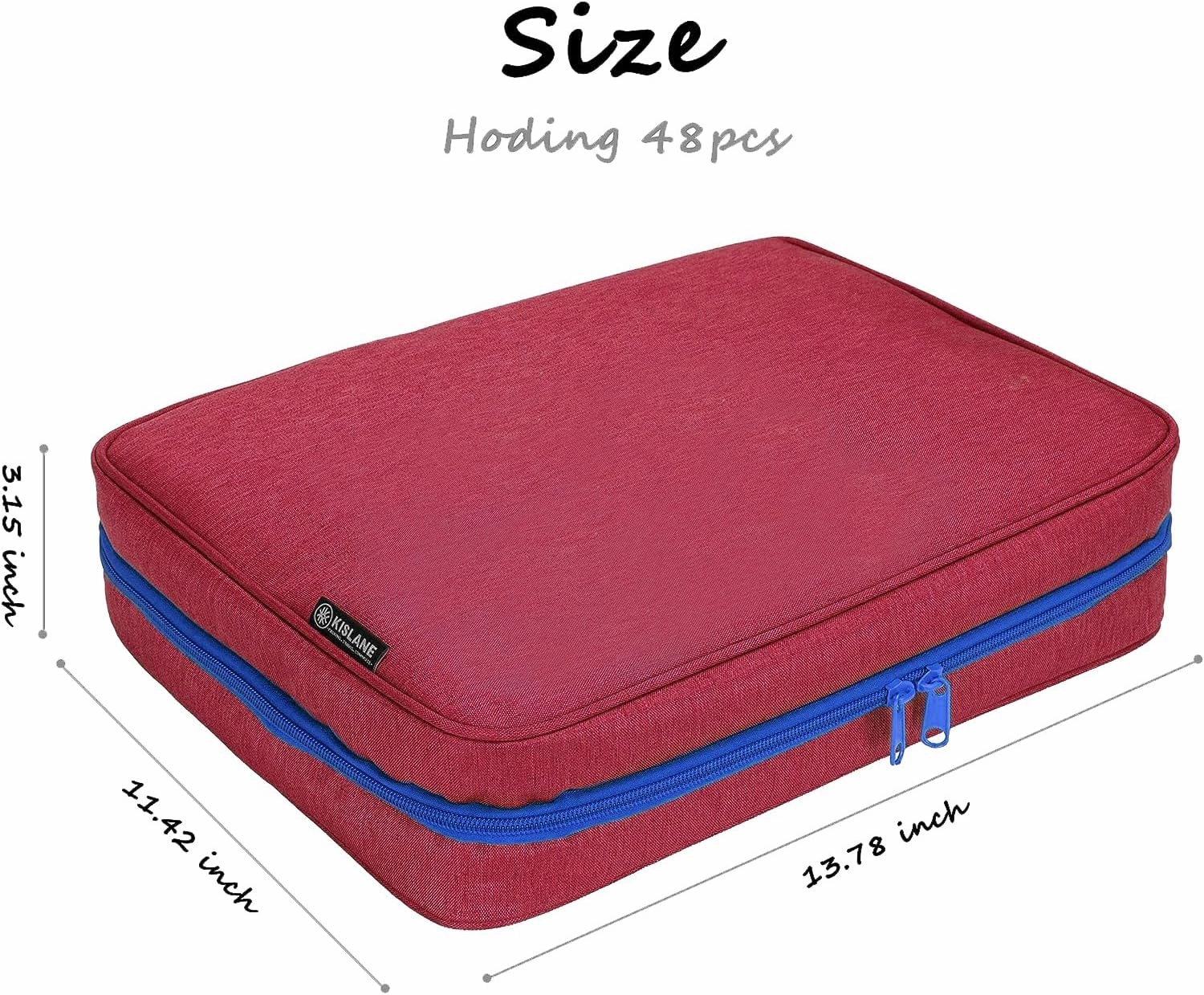 KISLANE Carrying Case for 48 Toy Cars, Kids Toy Cars Storage Case Hold 48 Toy Cars(Bag Only (Red)