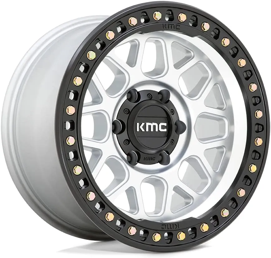 KMC Wheels GRS 17X9 6X5.54.53 -12mm MACHINED WITH SATIN BLACK LIP - KM54979068512N