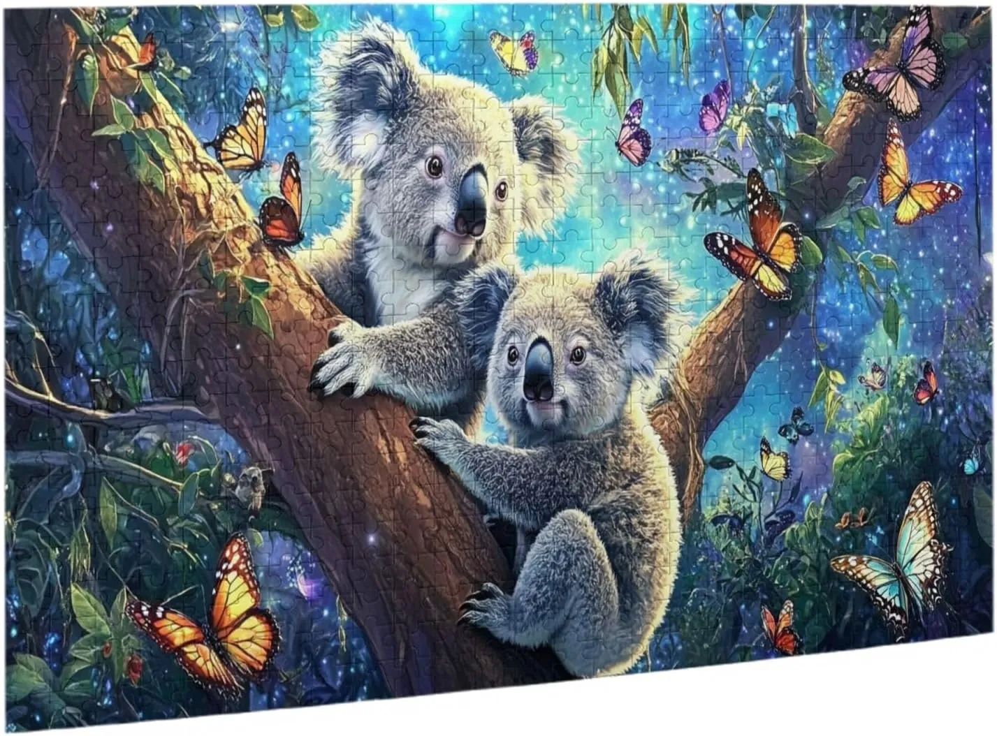 Koala Night Jungle Exploration, 500 Pcs Wooden Puzzle for Adults, Use Your Imagination to The Fullest，Brainstorming for Stress Relief，Creative Activity Hobbies，Enjoy The Process