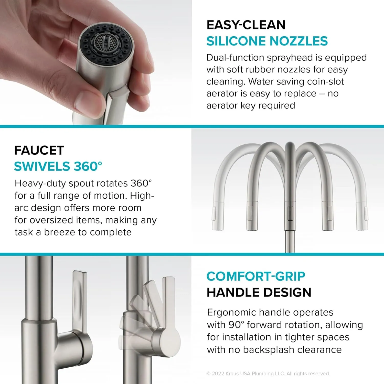 KRAUS Oletto High-Arc Single Handle Pull-Down Kitchen Sink Faucets in Brushed Brass/Matte Black, Kitchen Faucets with Pull Down Sprayer, KPF-2820BBMB