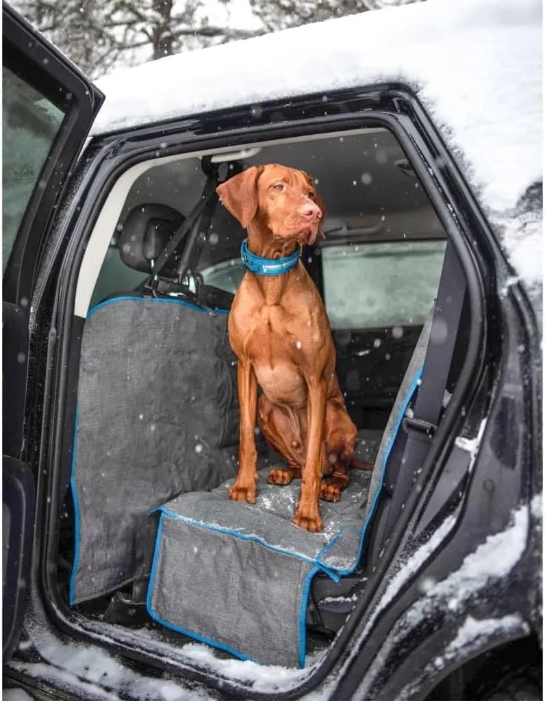 Kurgo Dog Hammock Car Seat Cover for Pets, Pet Seat Cover, Car Hammocks for Dogs, Water-Resistant, Wander, Heather, Half, Coast to Coast, for Cars, Trucks, and SUVs