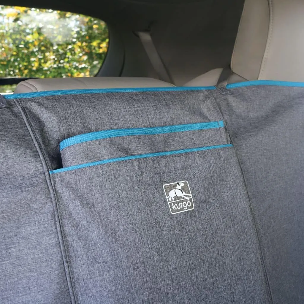 Kurgo Dog Hammock Car Seat Cover for Pets, Pet Seat Cover, Car Hammocks for Dogs, Water-Resistant, Wander, Heather, Half, Coast to Coast, for Cars, Trucks, and SUVs