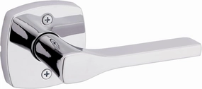 Kwikset Tripoli Dummy Door Handle, Single Sided for Closets, French Double Doors, and Pantry, Polished Chrome Non-Turning Reversible Interior Push/Pull Lever