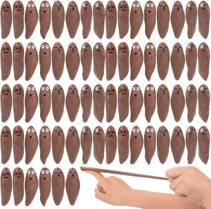 KXCOFTXI 60 Pcs Finger Slingshot Novelty Toys, Toy Poop for Halloween, Fake Poop for Novelty Toys & Amusements, Poop for Finger Slingshot, Poop Rubber Spoof Toy for School Party