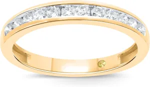 Lab Grown Diamond Wedding Rings for Women | 10K Yellow, White and Rose Gold Certified 1/6-1/2 Carat Channel Set Diamond Anniversary Bands and Wedding Bands for Her