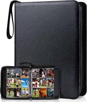 Laoppoc Sports Card Binder - 720 Pocket Double Sided Trading Card Holder, Ideal for Baseball/Football Cards, TCG Yugioh, 40 Removable Pages (9 Pocket Each)