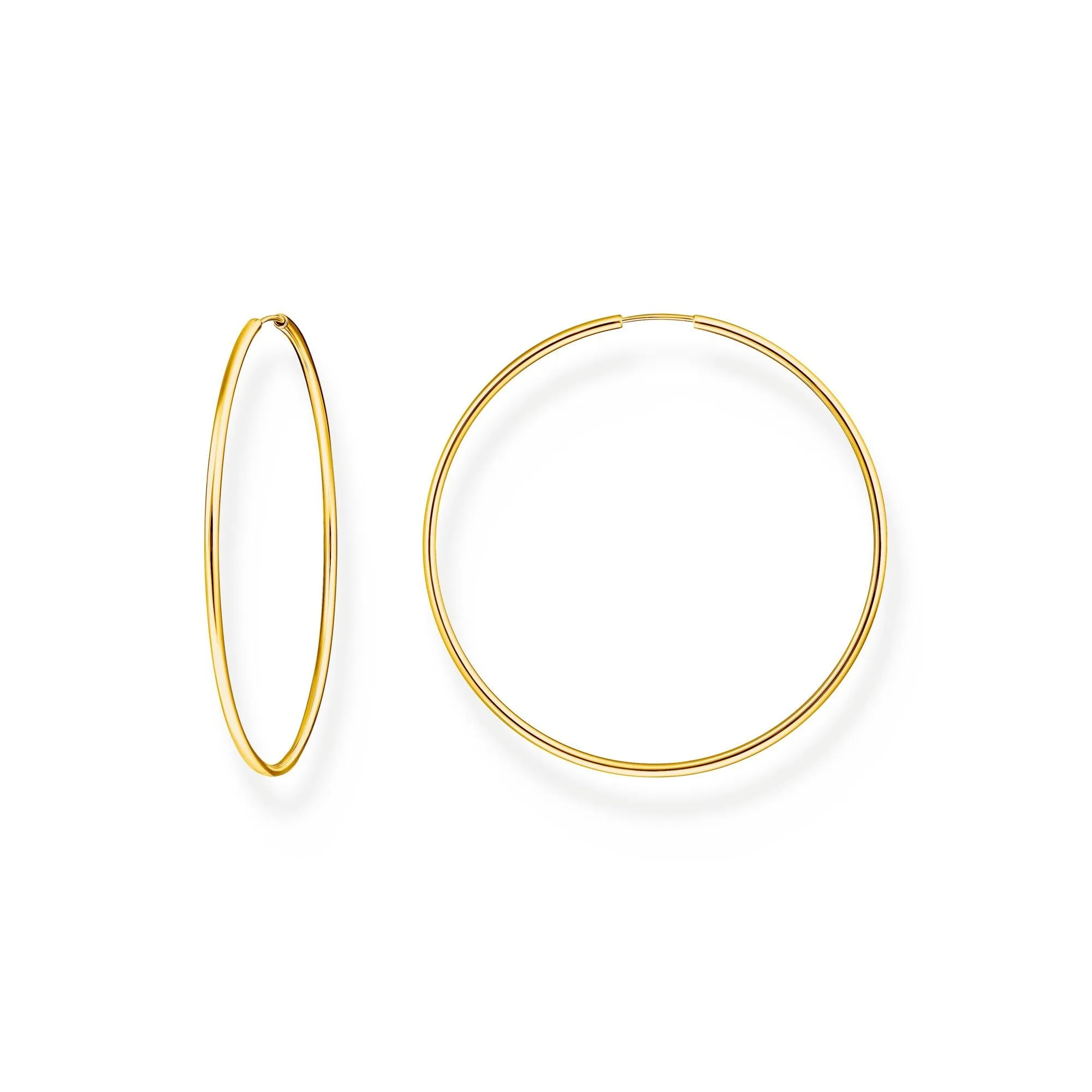 Large Hoop Earrings Gold Plated