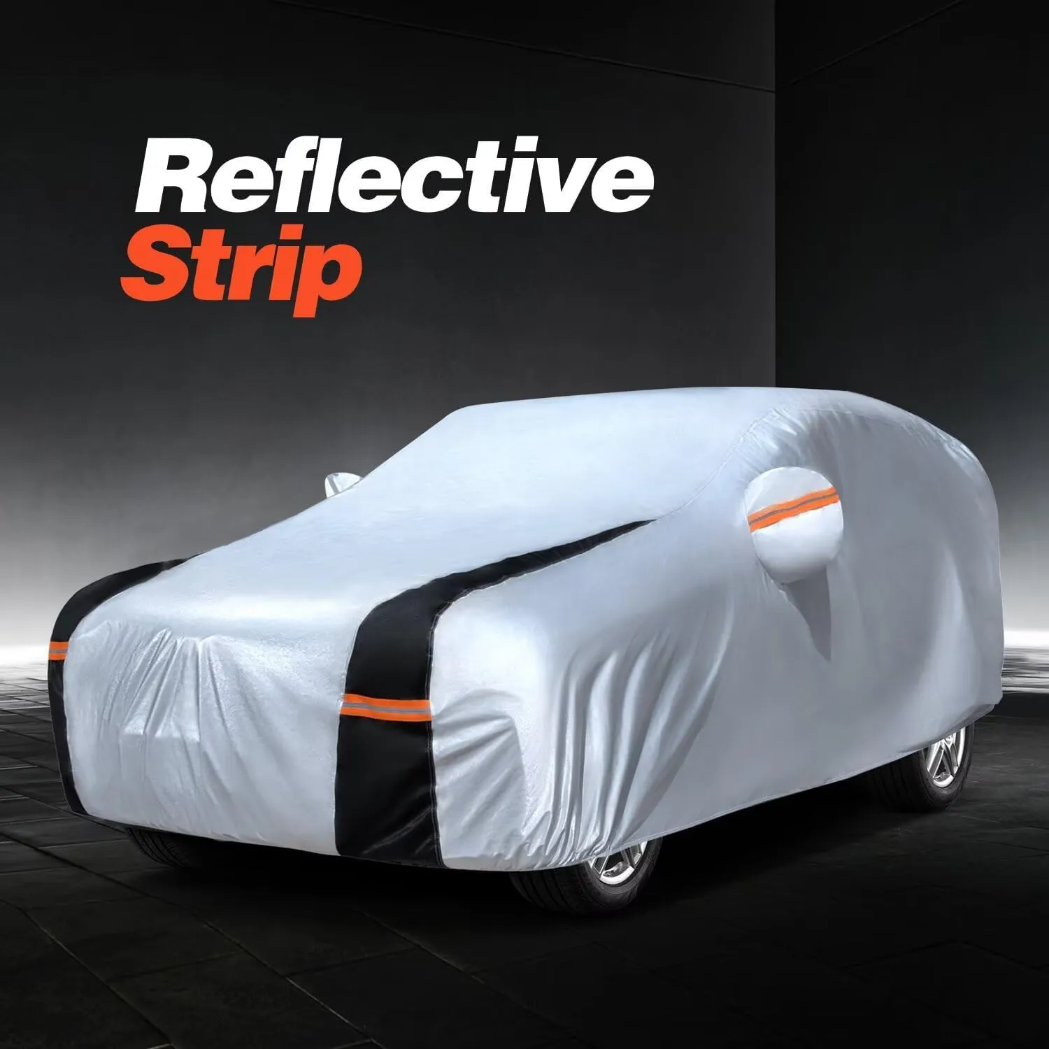 Large SUV Car Cover for Chevy Suburban 100% Waterproof All Weather, Heavy Duty Outdoor Full Exterior Covers Rain Sun Wind UV Hail Protection.
