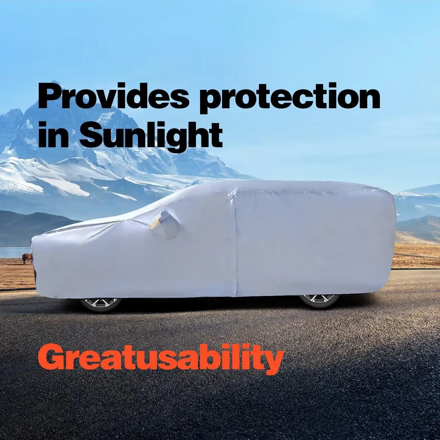 Large SUV Car Cover for Chevy Suburban 100% Waterproof All Weather, Heavy Duty Outdoor Full Exterior Covers Rain Sun Wind UV Hail Protection.