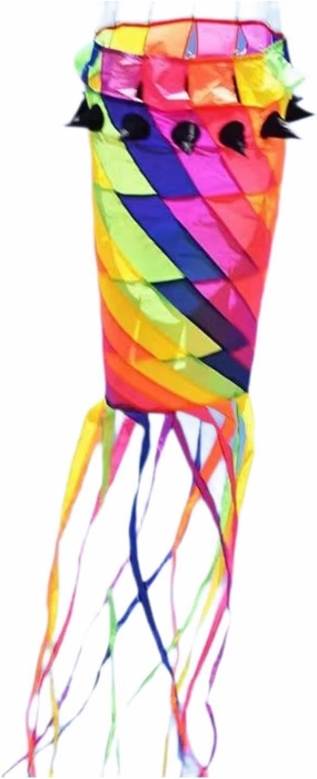 Large Kite, Popular Rotating Tube Kite Decor, Multipurpose Portable Unique Long Tail Kites, Rotable Tail Kites for Family Park Activities Outdoor Toy