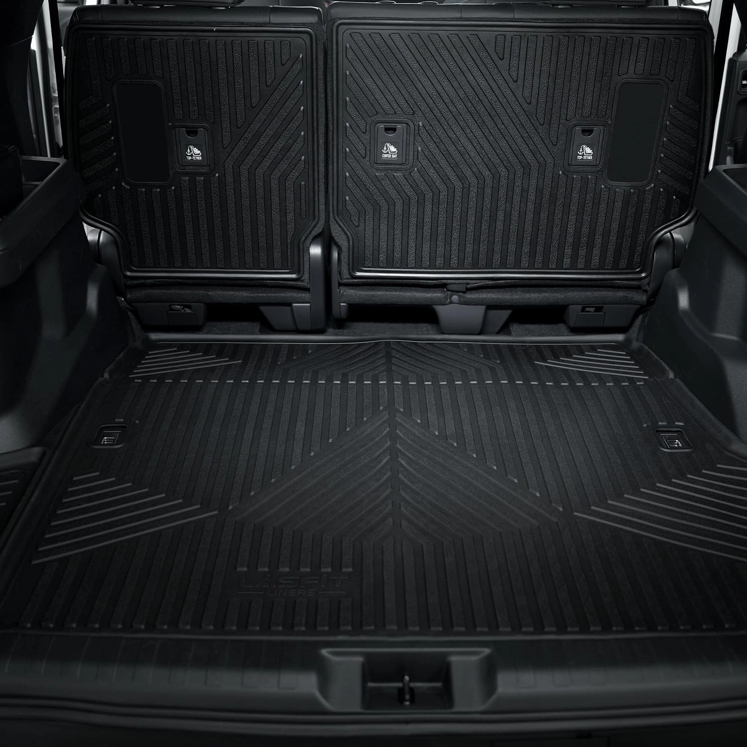 LASFIT Floor Mats for Toyota 4Runner 2025 5 Seats(Not fit Hybrid) wtih Trunk mat&backrest mat, All Weather TPE Custom Fit Floor Liner for 4 Runner SR5/TRD/Limited 6th gen Front&Rear Car Mats, Black