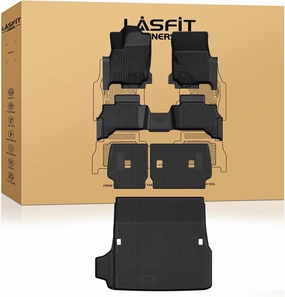LASFIT Floor Mats for Toyota 4Runner 2025 5 Seats(Not fit Hybrid) wtih Trunk mat&backrest mat, All Weather TPE Custom Fit Floor Liner for 4 Runner SR5/TRD/Limited 6th gen Front&Rear Car Mats, Black