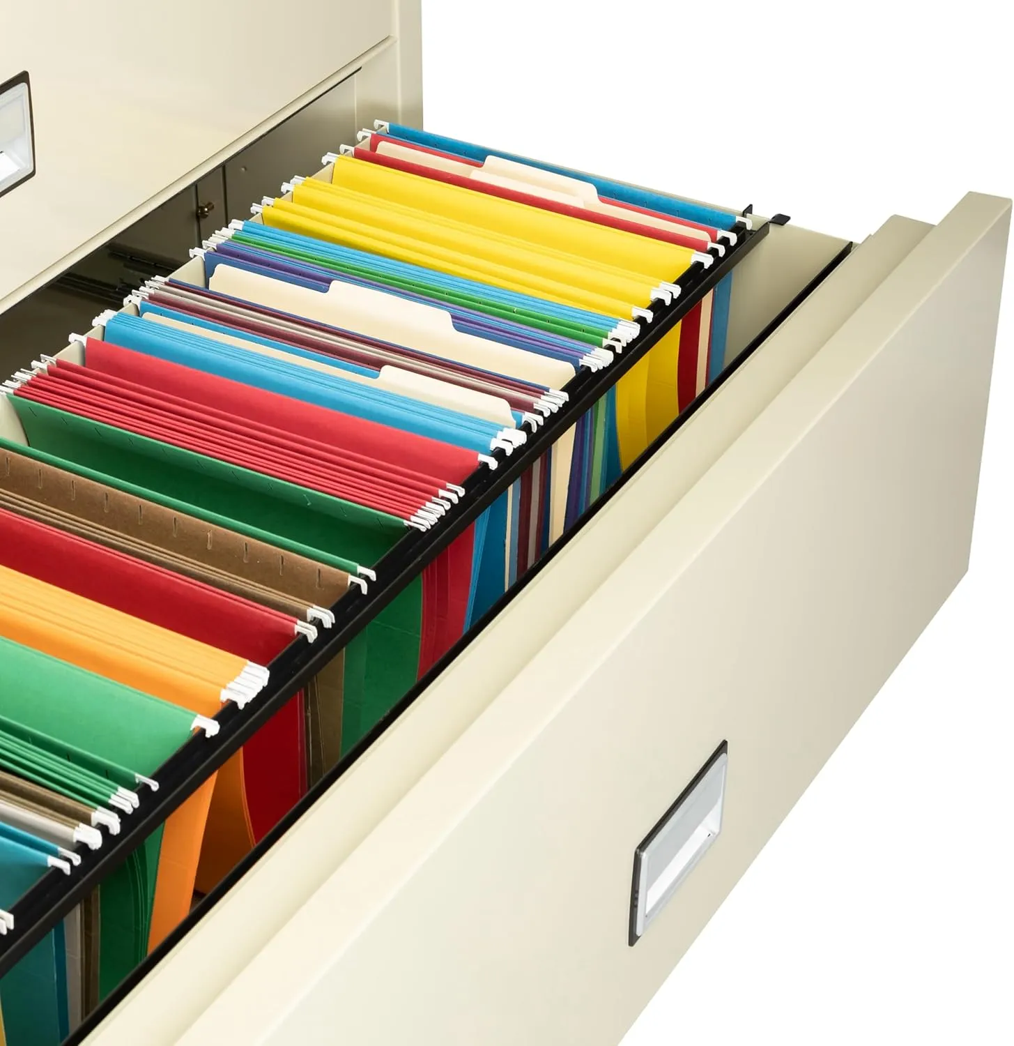 Lateral 44 inch 3-Drawer Fireproof File Cabinet with Key Lock, Water Seal, Putty, LAT3W44P