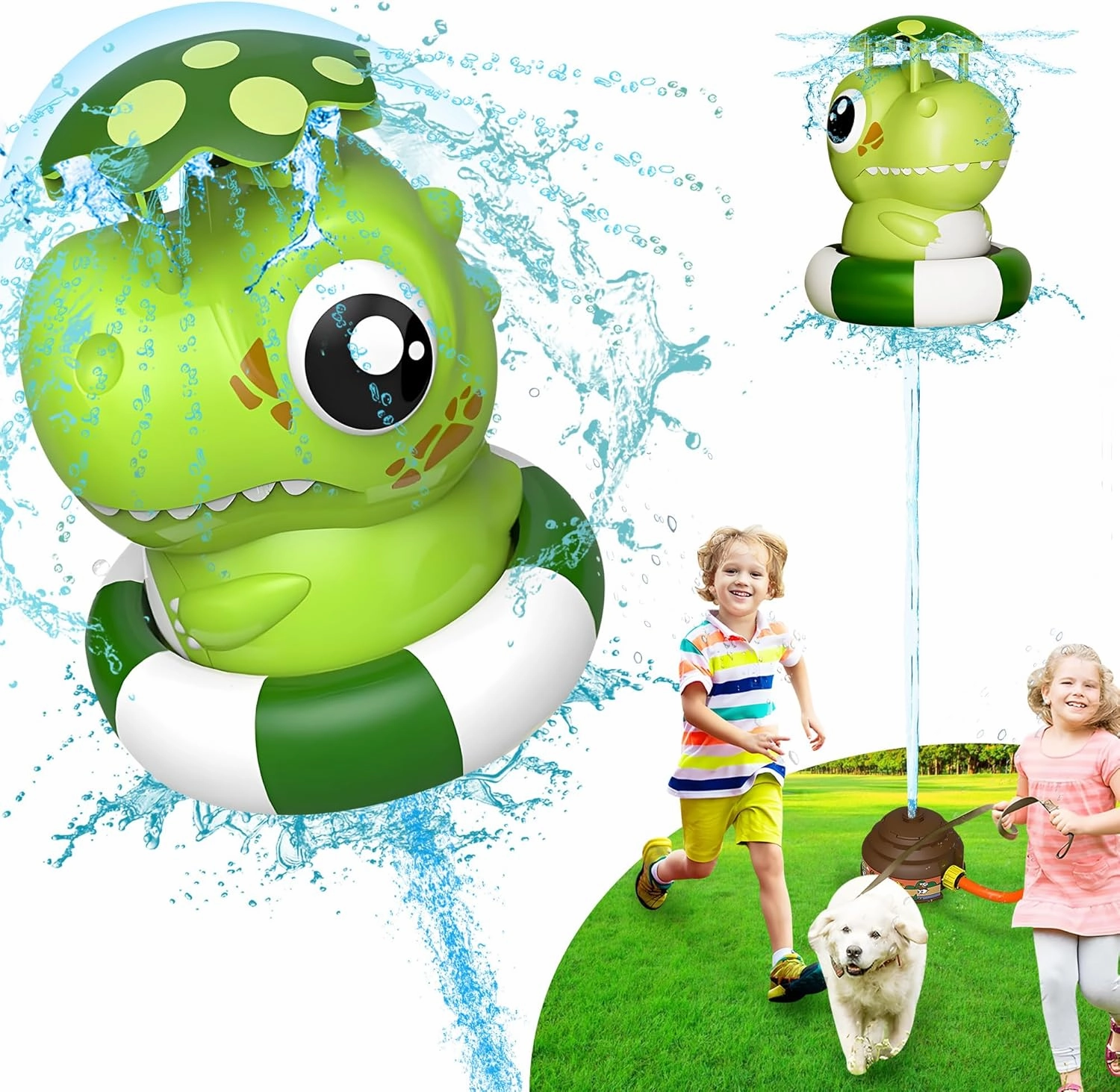 Launch Water Rocket Kids Water Toys for The Backyard Sprinkler Toy Outdoor Kids' Toys Summer Rocket Garden Sprinkler for 3 4 5 6 7 8 Year Old (Crocodile)