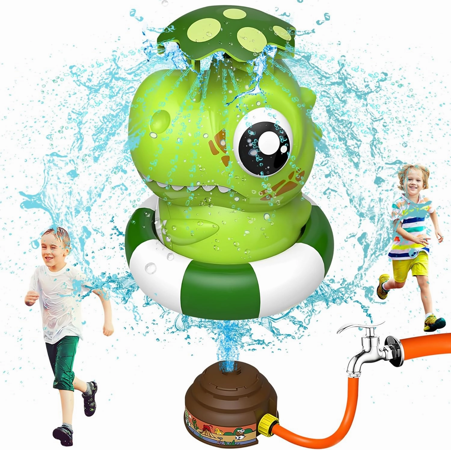 Launch Water Rocket Kids Water Toys for The Backyard Sprinkler Toy Outdoor Kids' Toys Summer Rocket Garden Sprinkler for 3 4 5 6 7 8 Year Old (Crocodile)