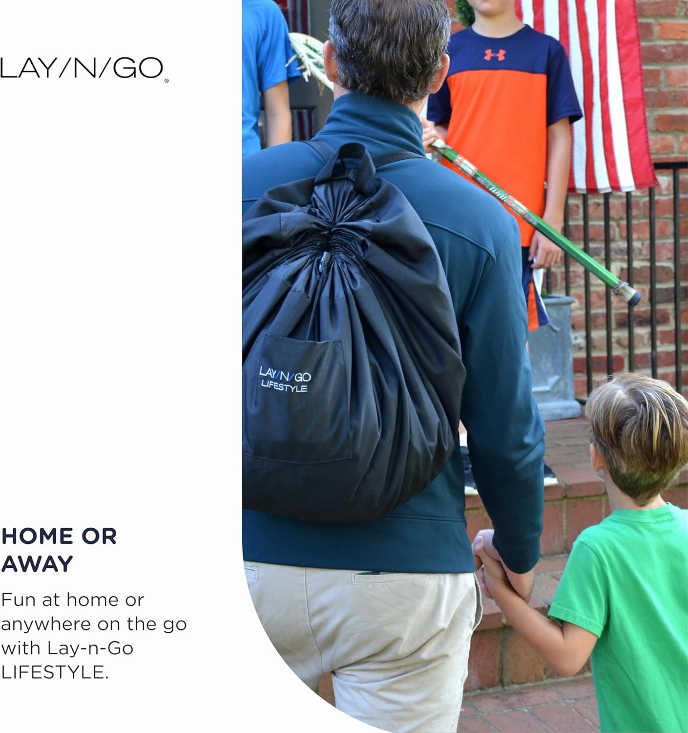 Lay-n-Go 2-in-1 Portable Drawstring Toys Storage Organizer and Play Mat for Room and Travel, Made for Kids and Toddlers with a Durable Patented Design