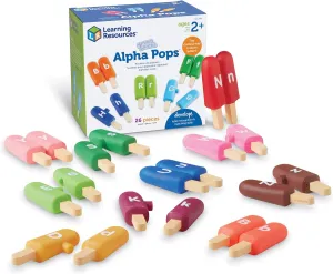 Learning Resources Smart Snacks Alpha Pops, 26 Pieces, Age 2 , Toys for Toddlers, Toddler Alphabet, Learning ABC, Learning Toys, Stocking Stuffers for Kids