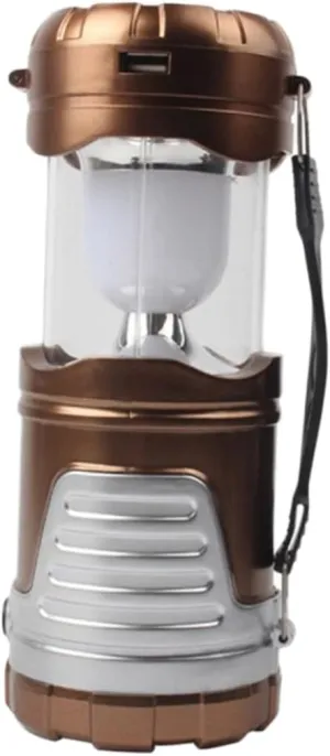 Led Solar Camping Light Handle Rechargeable Emergency Tent Lamp for Outdoor Use Portable High Brightness Lighting Bronze