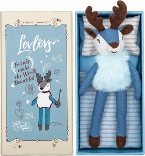 LEVLOVS Reindeer Stuffed Animal｜Linen Reindeer Toy｜Reindeer Family｜Cotton Reindeer｜Fairy Reindeer｜Mini Dolls Set｜Fabric Doll Reindeer Toys ｜Family Dolls