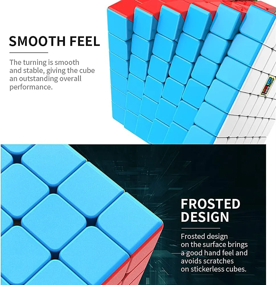 LiangCuber Moyu Meilong Speed Cube 6x6 Stickerless Meilong Puzzle Cube Education Toys Magic Cubes